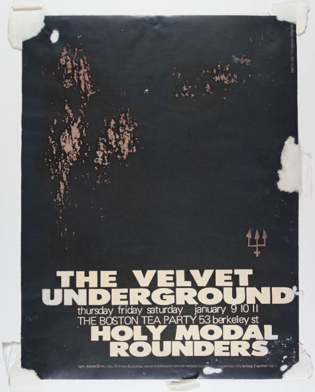 1969 Velvet Underground Boston Tea Party Poster Extra Fine 61