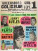 1963 Solomon Burke Bobby Bland Mary Wells Greensboro Coliseum Globe Cardboard Poster Not Graded