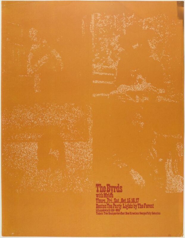 1970 The Byrds Mylon LeFevre The Boston Tea Party Poster Extra Fine 69