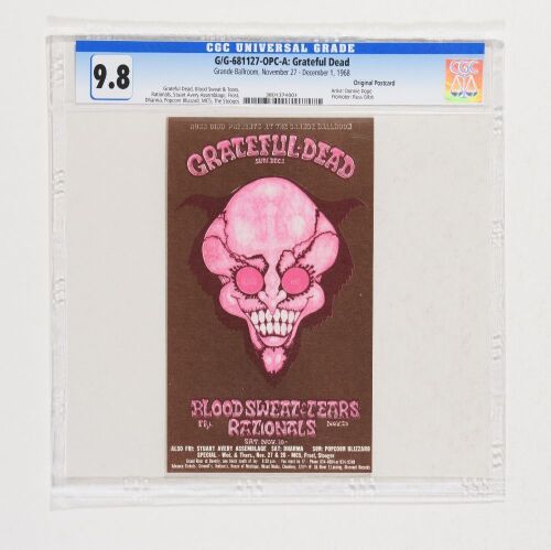 1968 G/G-681127 Grateful Dead Grande Ballroom Postcard CGC 9.8