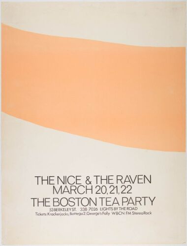1969 The Nice The Raven The Boston Tea Party Poster Extra Fine 69 Restored