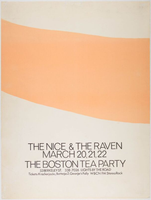 1969 The Nice The Raven The Boston Tea Party Poster Extra Fine 69 Restored