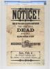 1968 AOR-3.104 Grateful Dead South Oregon College Gym Ashland Oregon Notice Poster CGC 9.8