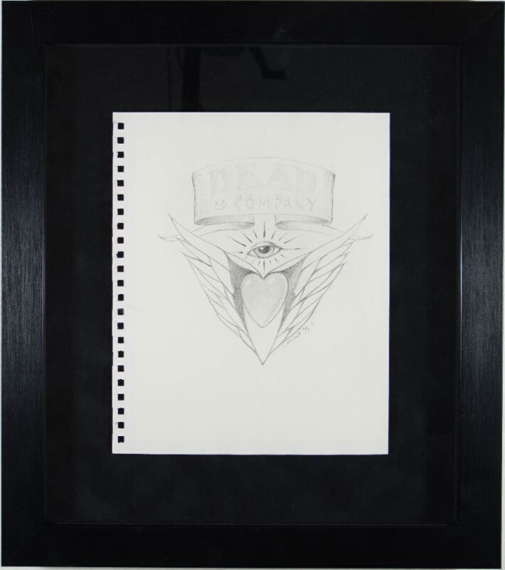 2021 Stanley Mouse Dead & Company Signed Mouse Framed Original Drawing