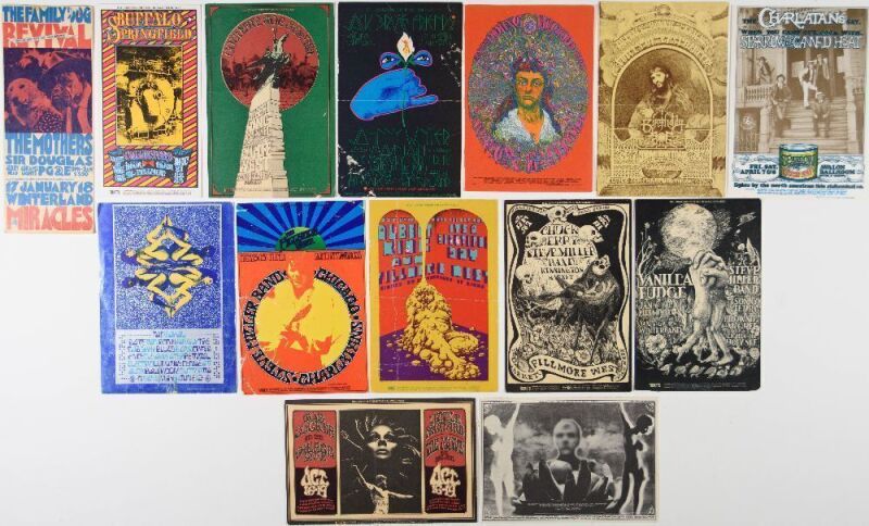 Lot of 14 Family Dog and Bill Graham Postcards