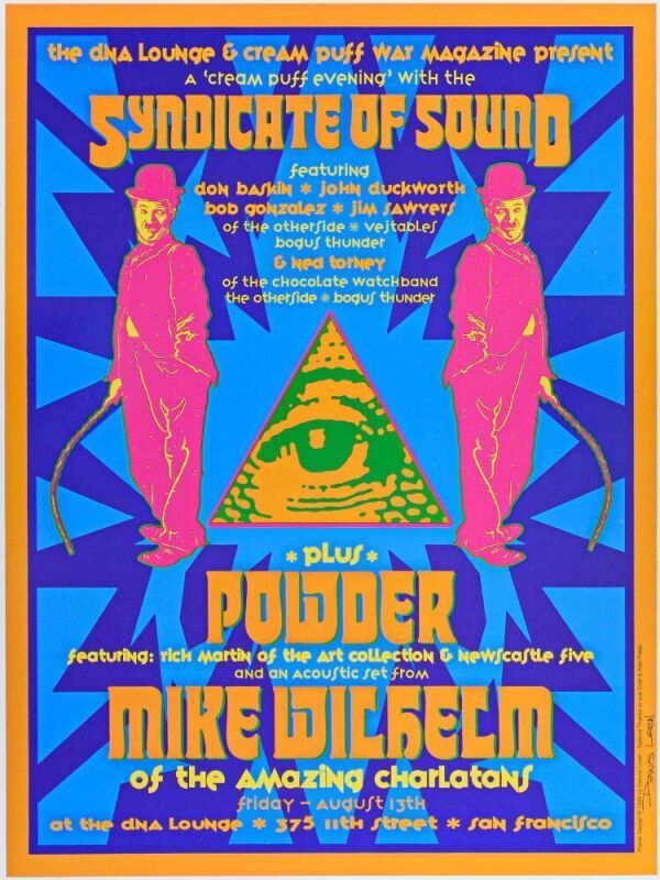 1993 Dennis Loren Syndicate of Sound The DNA Lounge Signed Loren Poster Mint 93