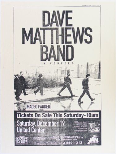 1998 Dave Matthews Band United Center Chicago Poster Near Mint 87