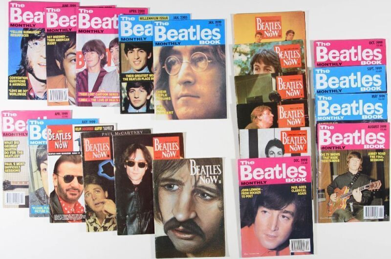 Lot of 21 The Beatles Monthly Book & Beatles Now Magazines