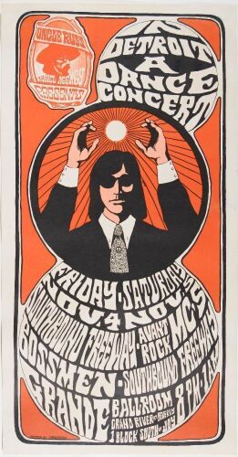 1966 G/G-661104 Southbound Freeway Grande Ballroom Poster Near Mint 80