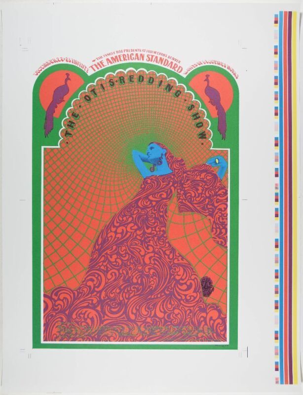 1967 FD-D16 Bob Fried Otis Redding 1601 W. Evans Street Denver LE Uncut Proof Poster Mint 91