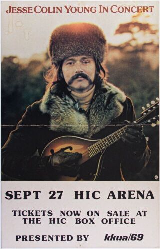 1974 Jesse Colin Young Honolulu International Center Arena Poster Extra Fine 63