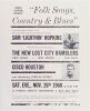 1960 Lightnin Hopkins The Ethical Society Auditorium New York Flyer Mint 91