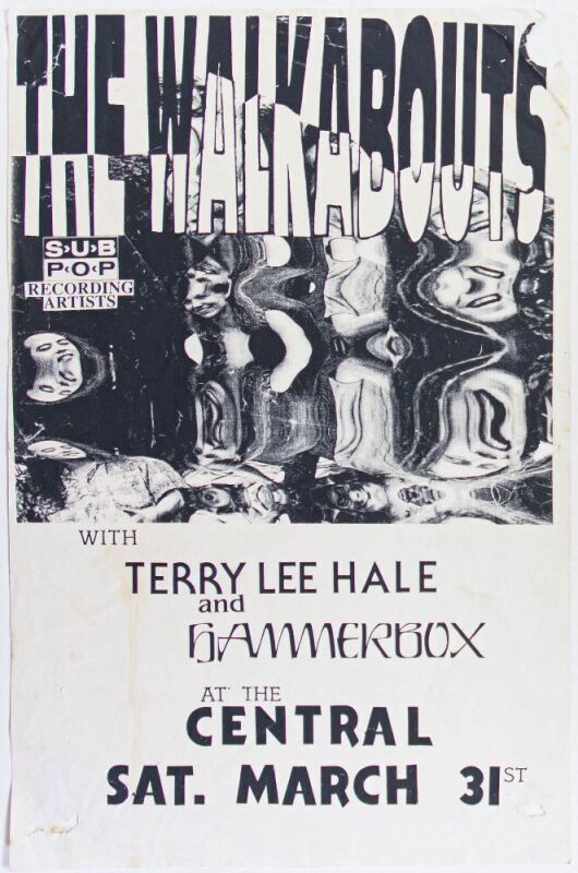1990 The Walkabouts The Central Tavern Seattle Poster Extra Fine 63