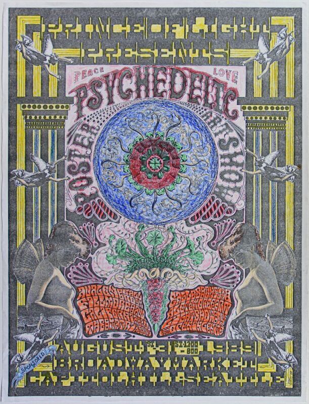 1989 Psychedelic Poster Art Show Broadway Market Seattle Poster Excellent 71