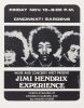 1968 Jimi Hendrix Experience Cincinnati Gardens Handbill Mint 91