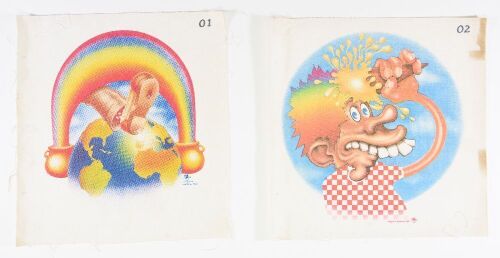 Stanley Mouse Collection of 2 Mouse Studios Grateful Dead Europe 72 Pellons