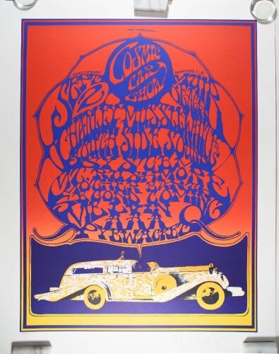 1967 AOR-2.298 Stanley Mouse Cosmic Car Show Muir Beach LE Signed Mouse Poster Near Mint 87