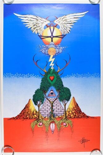 1968 The Unnameable Rick Griffin Headshop Signed Griffin Poster Excellent 79