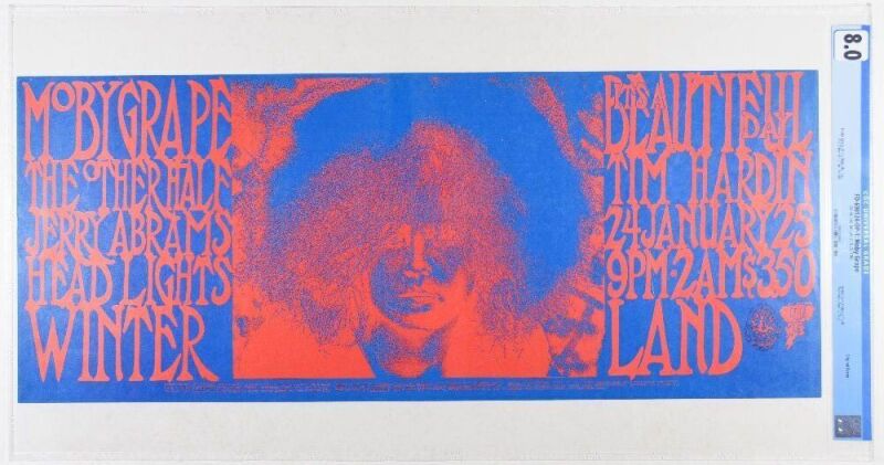 1969 FD-690124 Moby Grape It's A Beautiful Day Winterland Poster CGC 8.0