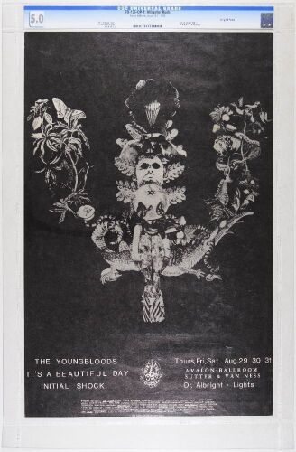 1968 FD-135 The Youngbloods It&rsquo;s A Beautiful Day Avalon Ballroom Poster CGC 5.0
