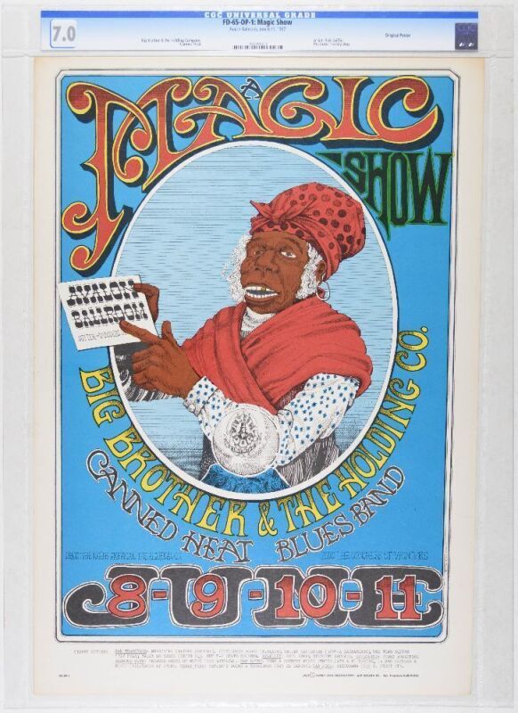 1967 FD-65 Big Brother and the Holding Company Avalon Ballroom Poster CGC 7.0