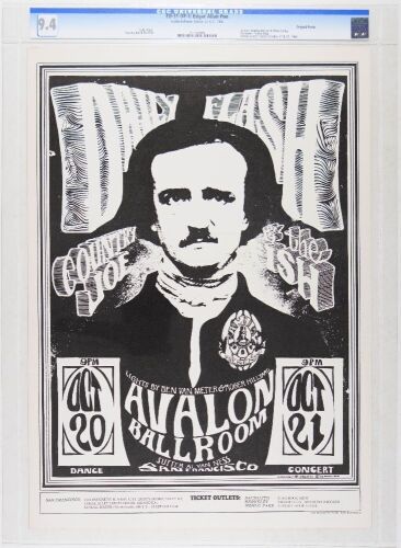1966 FD-31 Daily Flash Country Joe Avalon Ballroom Poster CGC 9.4
