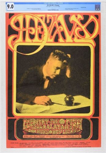 1968 FD-103 Country Joe The Charlatans Avalon Ballroom Poster CGC 9.0