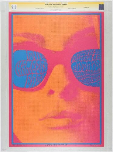 1967 NR-12 The Chambers Brothers The Matrix Signed Moscoso Signature Series Poster CGC 9.8