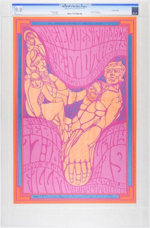 1967 BG-50 The Blues Project Zappa The Mothers Canned Heat Fillmore Auditorium Poster CGC 9.0