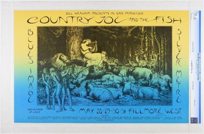 1970 BG-236 Country Joe & the Fish Blues Image Fillmore West Poster CGC 9.6