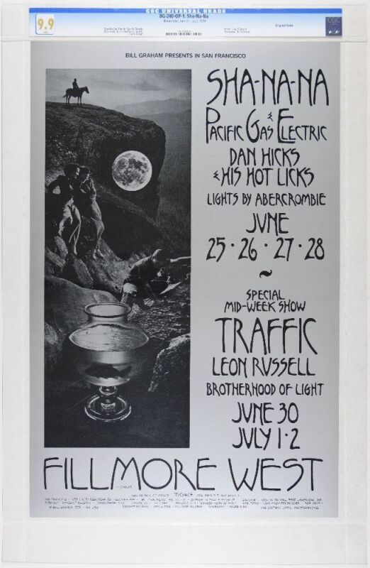 1970 BG-240 Traffic Leon Russell Fillmore West Poster CGC 9.9