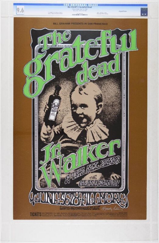 1969 BG-176 Grateful Dead Fillmore West Signed Tuten Poster CGC 9.6