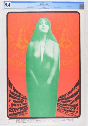 1967 FD-85 Vanilla Fudge Charles Lloyd Quartet Avalon Ballroom Poster CGC 9.4