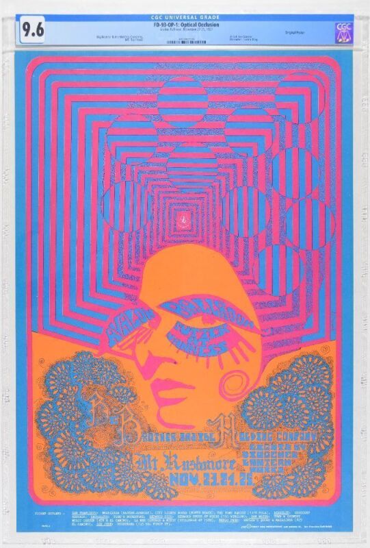 1967 FD-93 Big Brother Janis Joplin Avalon Ballroom Poster CGC 9.6