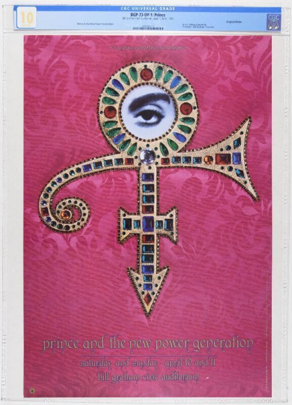 1993 BGP-73 Prince & The New Power Generation Bill Graham Civic Auditorium Poster CGC 10