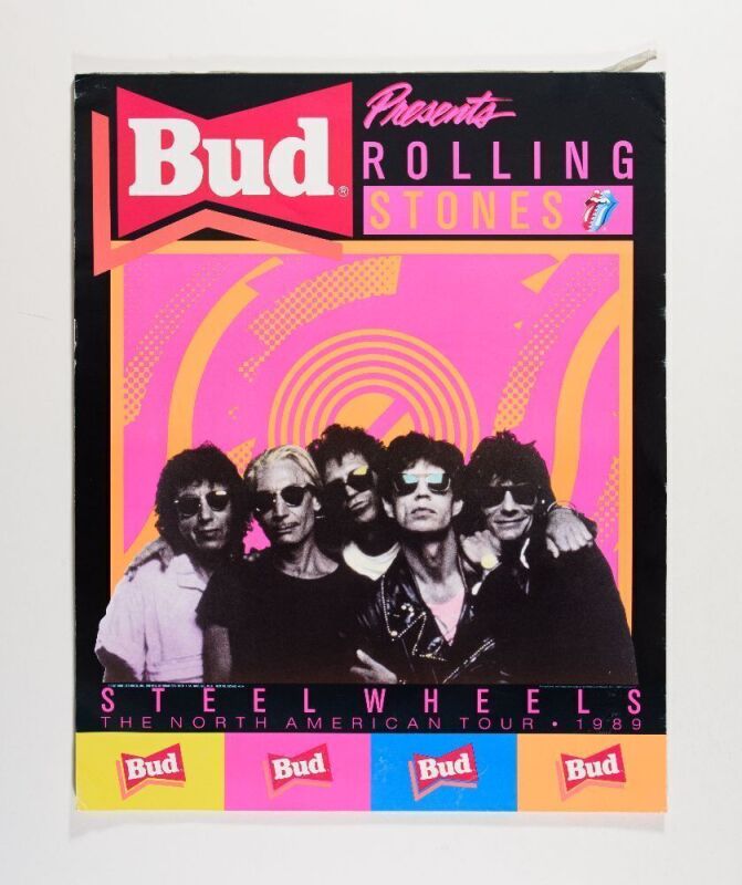 1989 Rolling Stones The Steel Wheels Tour Budweiser Merch Pack of 39 Posters Near Mint 81