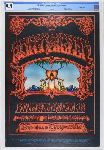 1968 FD-101 Quicksilver Messenger Service Avalon Ballroom Poster CGC 9.4