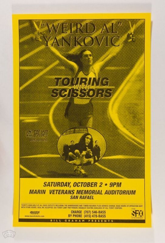 1999 Weird Al Yankovic Marin Veterans Memorial Auditorium Mint 95