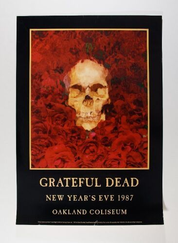1987 Grateful Dead NYE Oakland Coliseum Poster Excellent 71