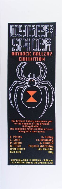 1995 PCL-60 Alton Kelley Cyber Spider ArtRock Gallery Signed Kelley Poster Mint 93