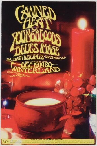 1970 Canned Heat Winterland Handbill Near Mint 87