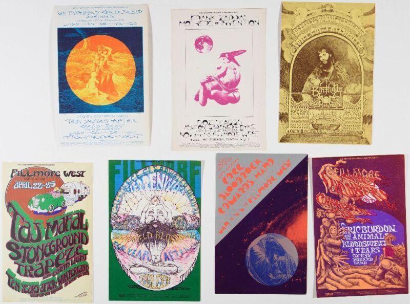 Lot of 7 Bill Graham Calendar Postcards
