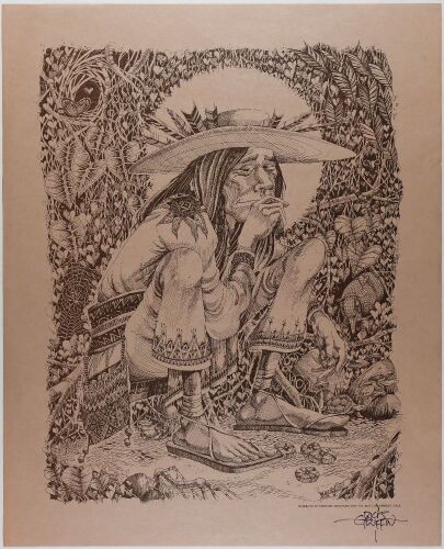 1967 AOR-2.359 Rick Griffin San Mezcalito RP2 Signed Griffin Poster Mint 97