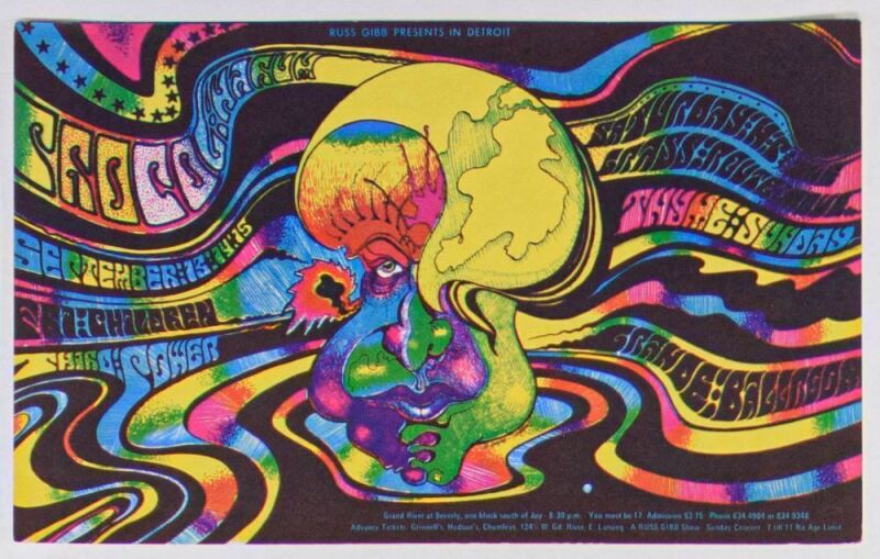 1968 G/G-680913 Procul Harum Thyme Children Grande Ballroom Detroit Postcard Near Mint 81