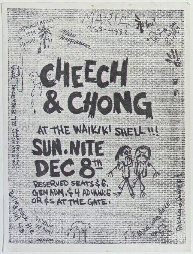 1974 Cheech and Chong Waikiki Shell Honolulu Flyer Excellent 79