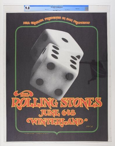1972 BG-289 Rolling Stones Winterland RP2 Poster CGC 9.8