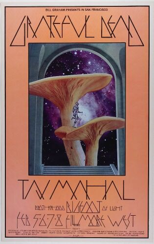 1970 BG-216 Grateful Dead Fillmore West RP2 Poster Excellent 75