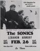 1966 The Sonics Lebanon Armory Lebanon Oregon Handbill Excellent 79