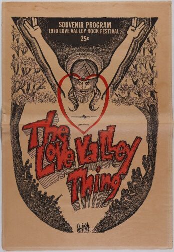 1970 Allman Brothers Band Big Brother Love Valley Rock Festival Program Excellent 71