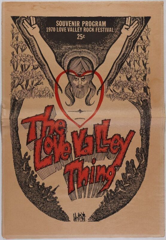 1970 Allman Brothers Band Big Brother Love Valley Rock Festival Program Excellent 71